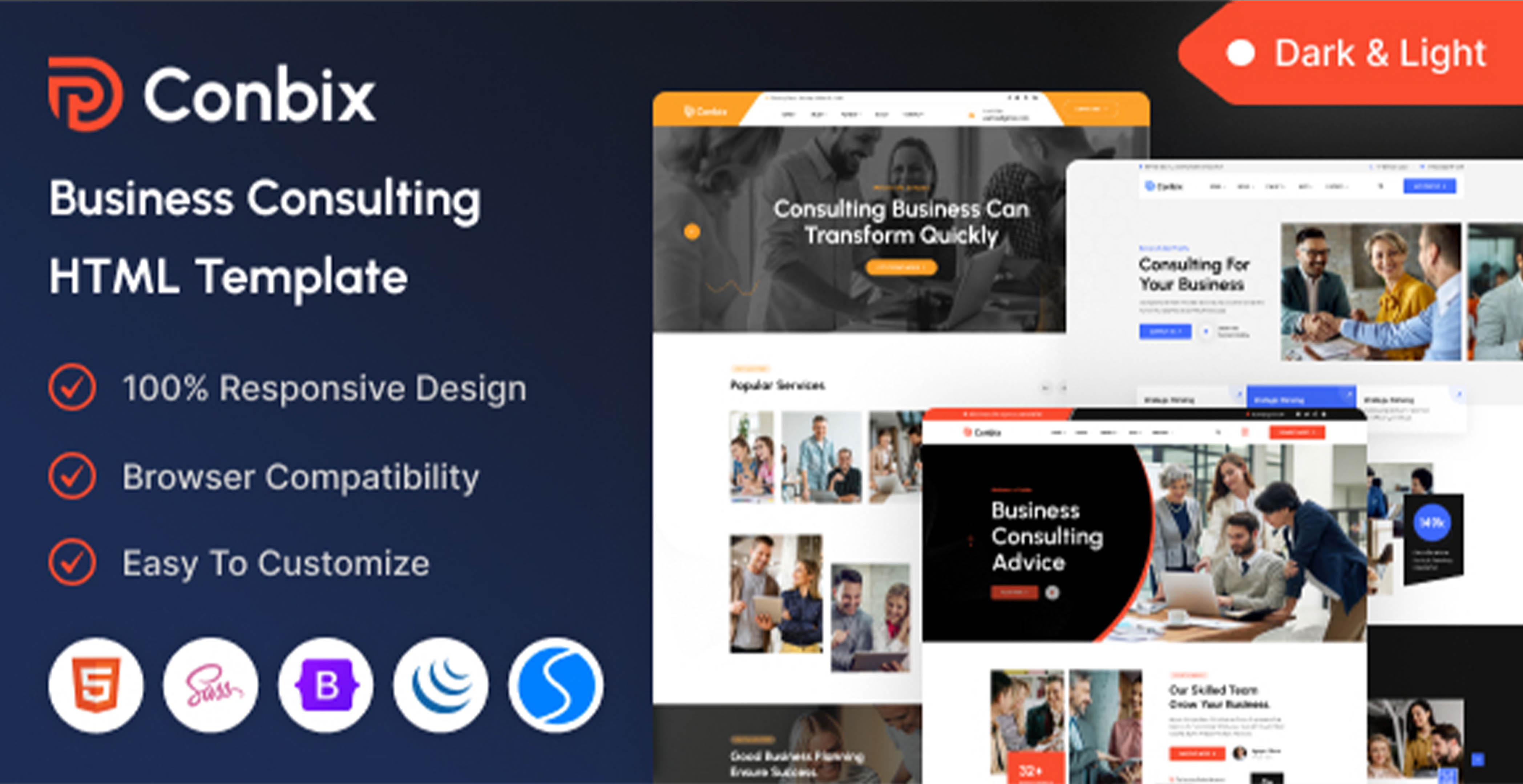 Conbix - Modèle HTML de conseil aux entreprises