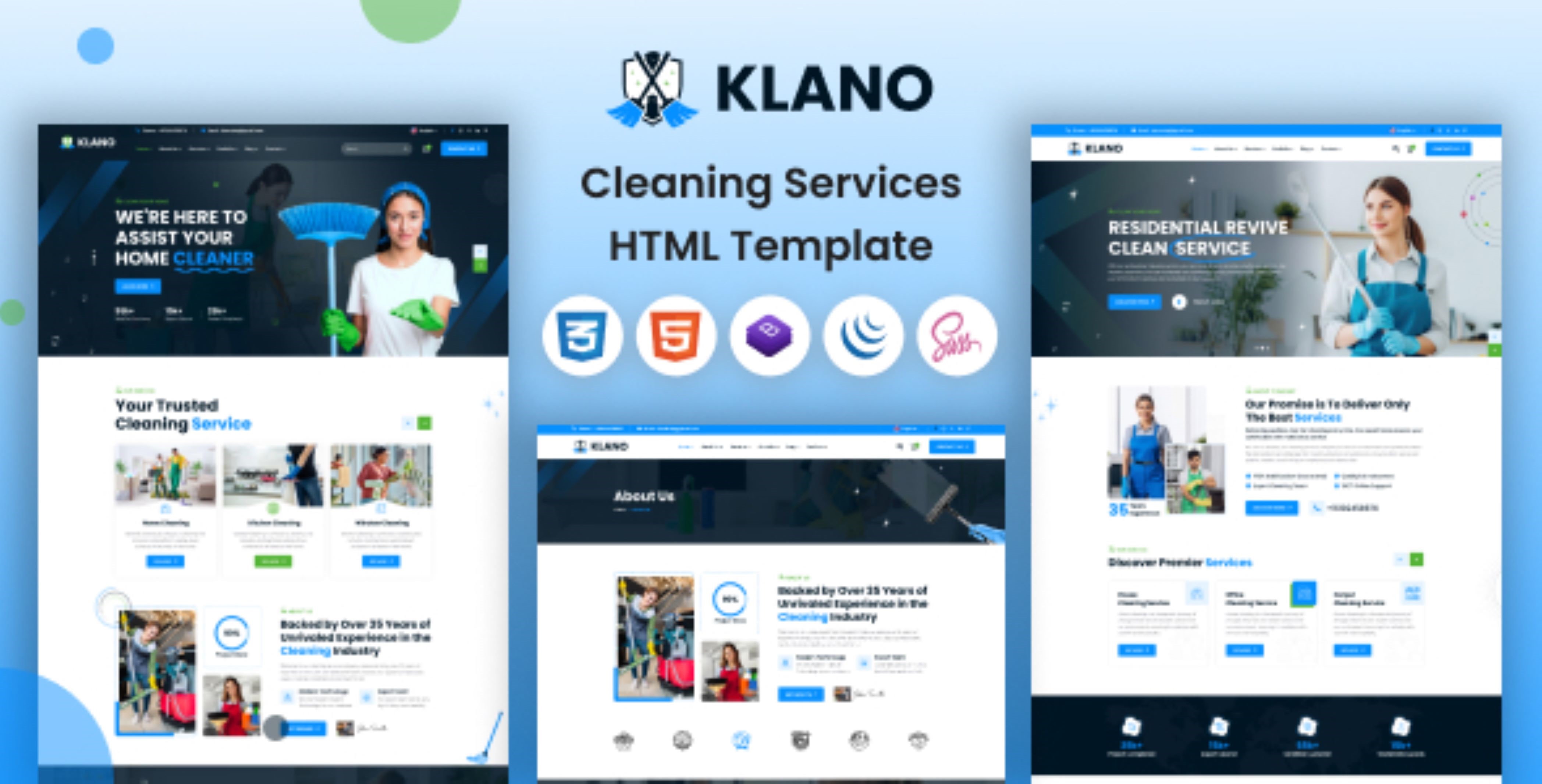 Klano - Modèle HTML pour services de nettoyage