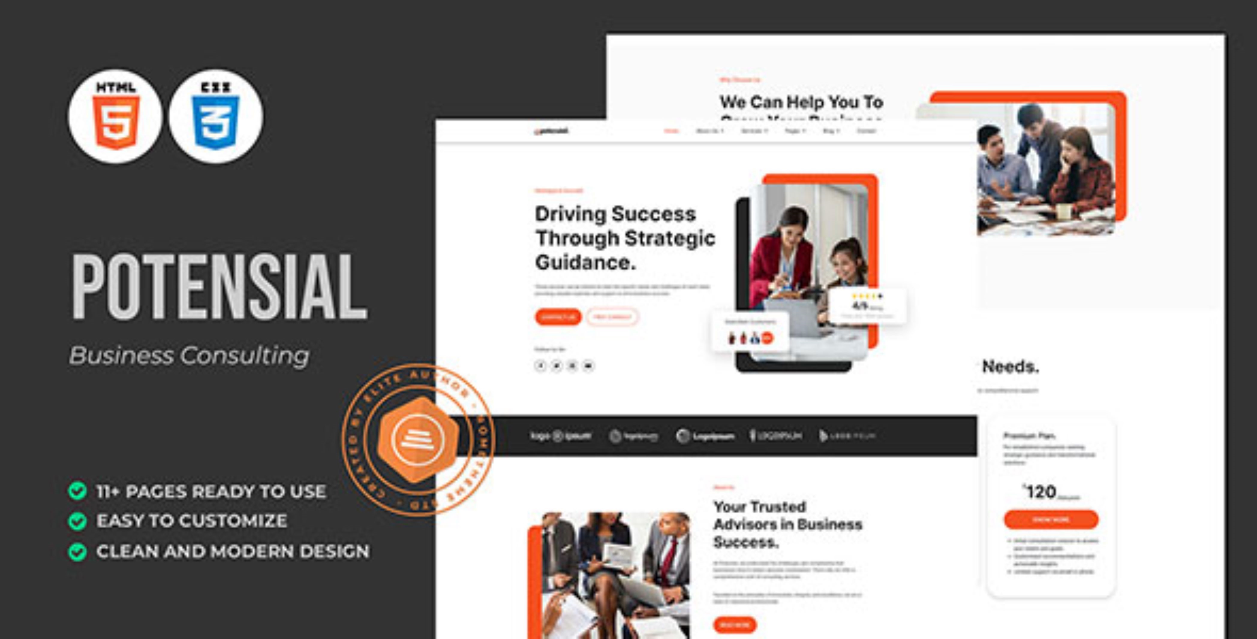 Potensial - Business Consulting HTML Template