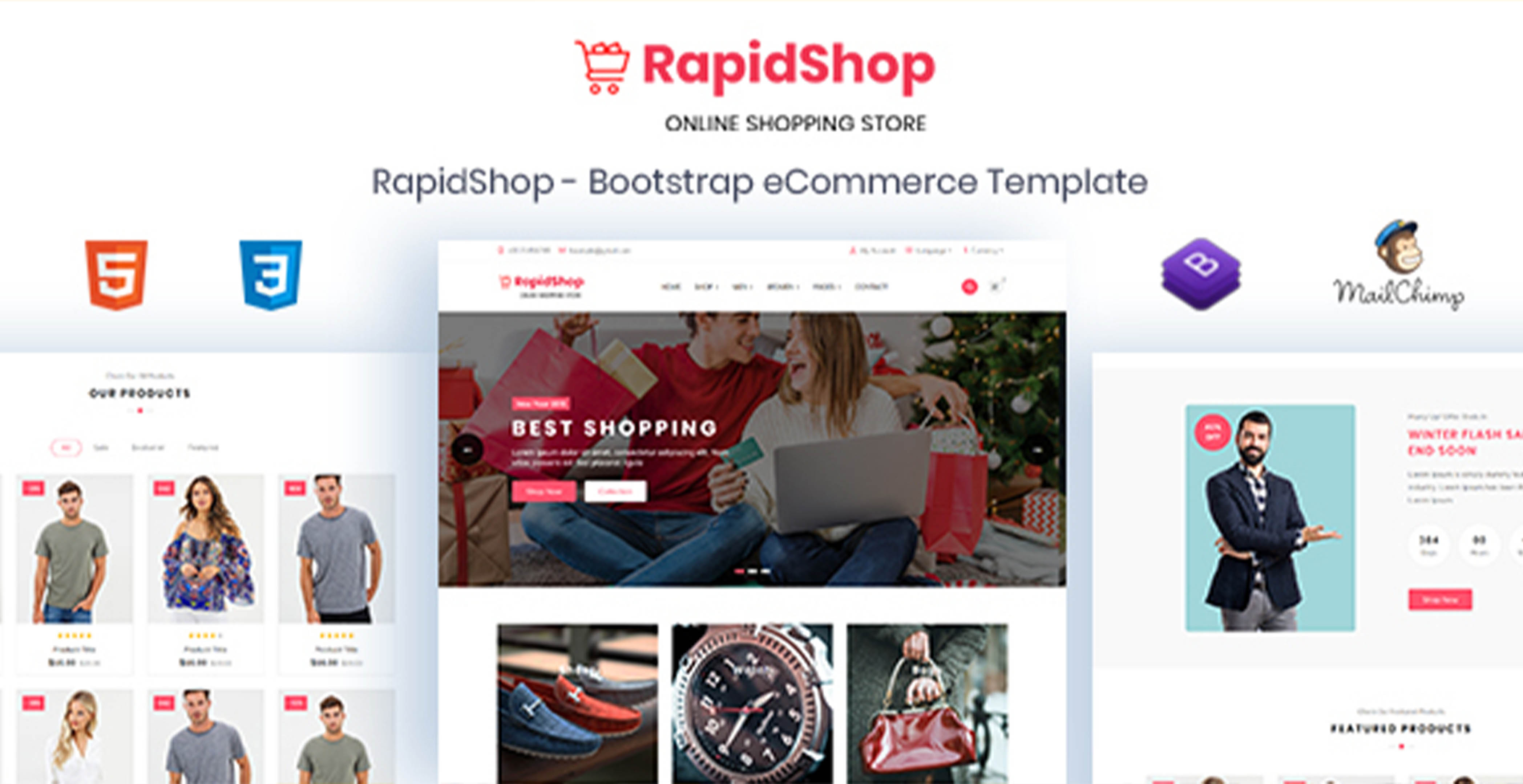 RapidShop - Modèle HTML eCommerce Bootstrap