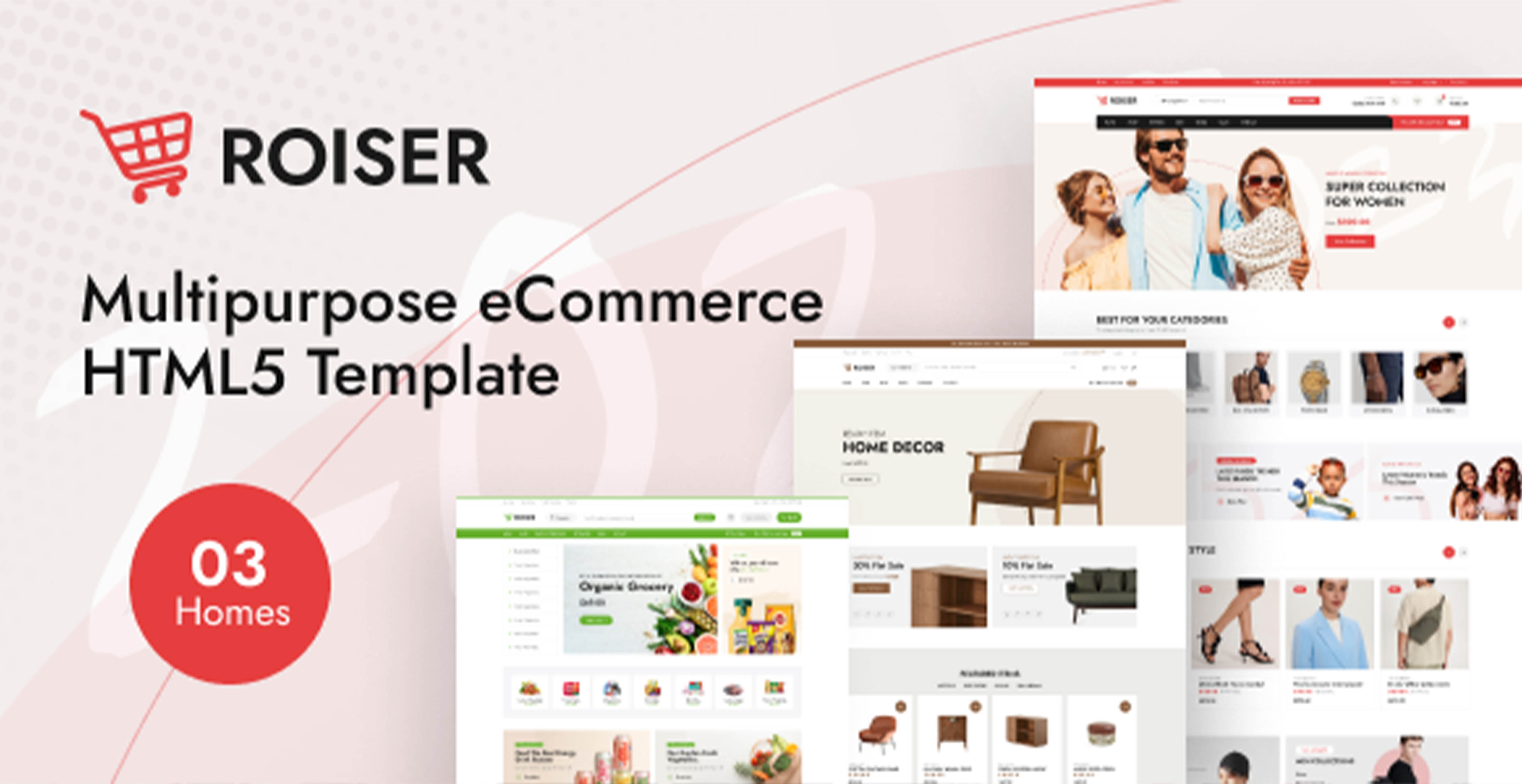 Roiser - Modèle HTML5 de commerce électronique polyvalent