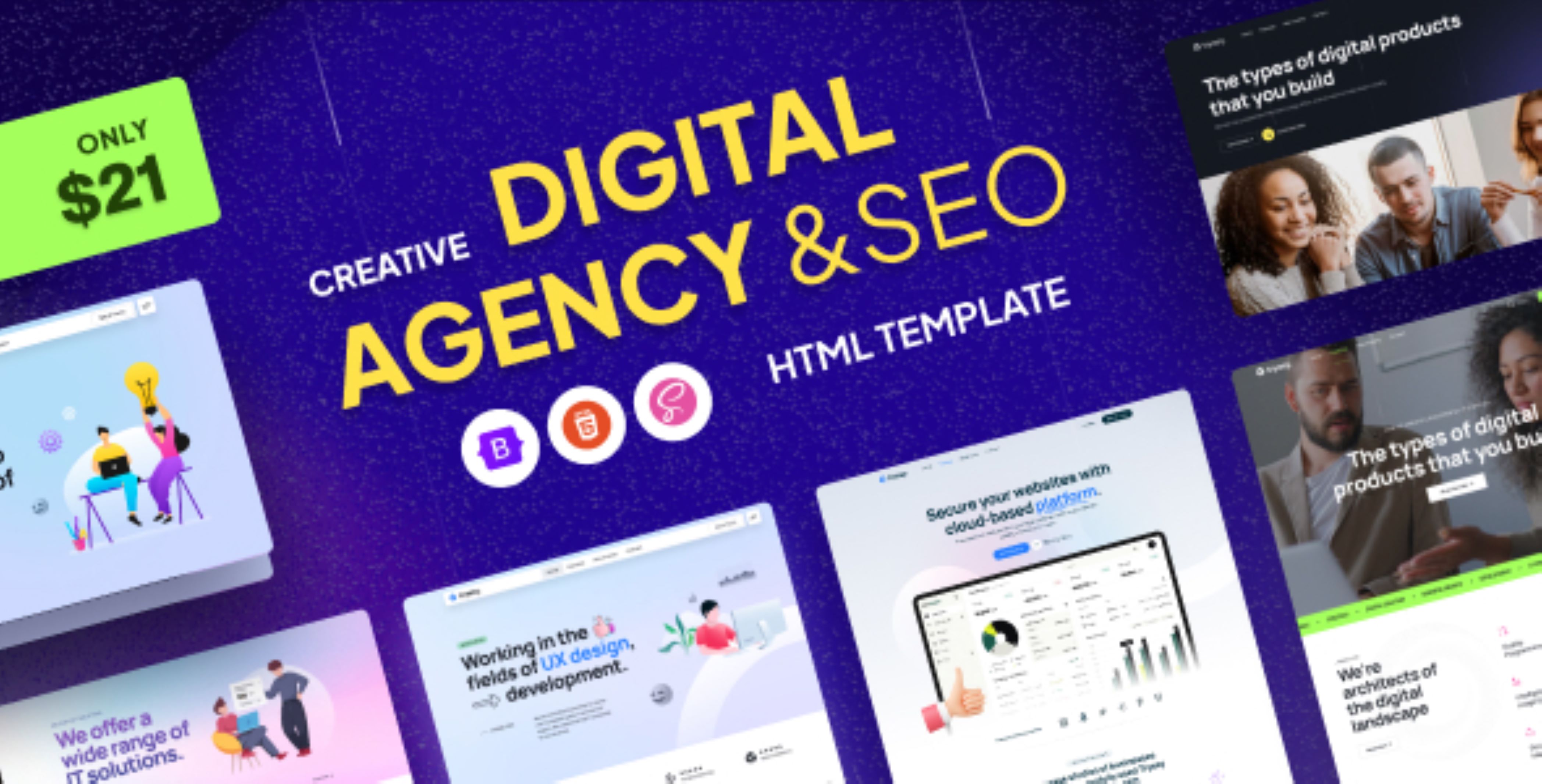 Tryesy - Modèle HTML d’agence numérique créative