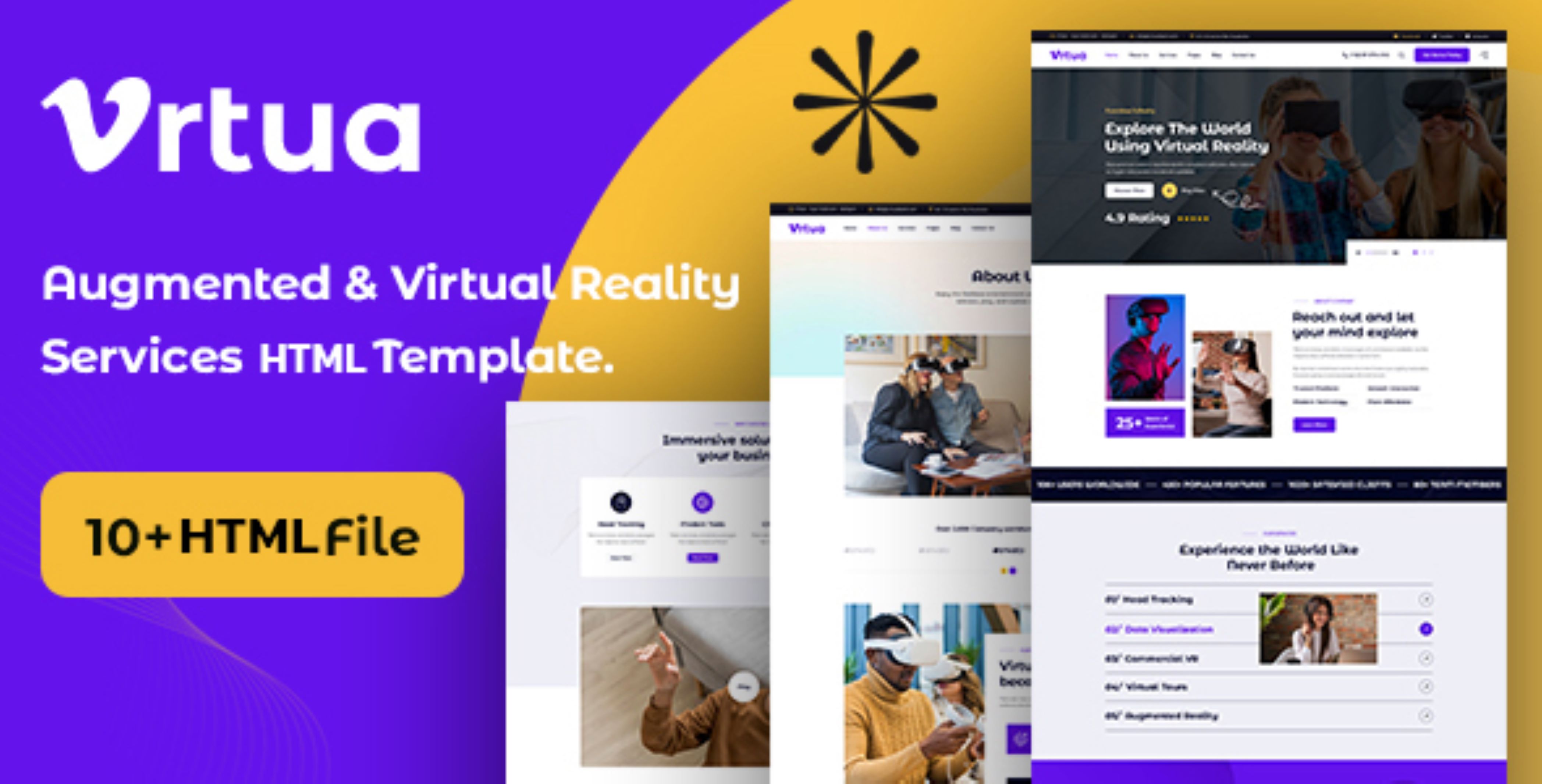 Vrtua - Services de réalité augmentée et virtuelle Modèle HTML