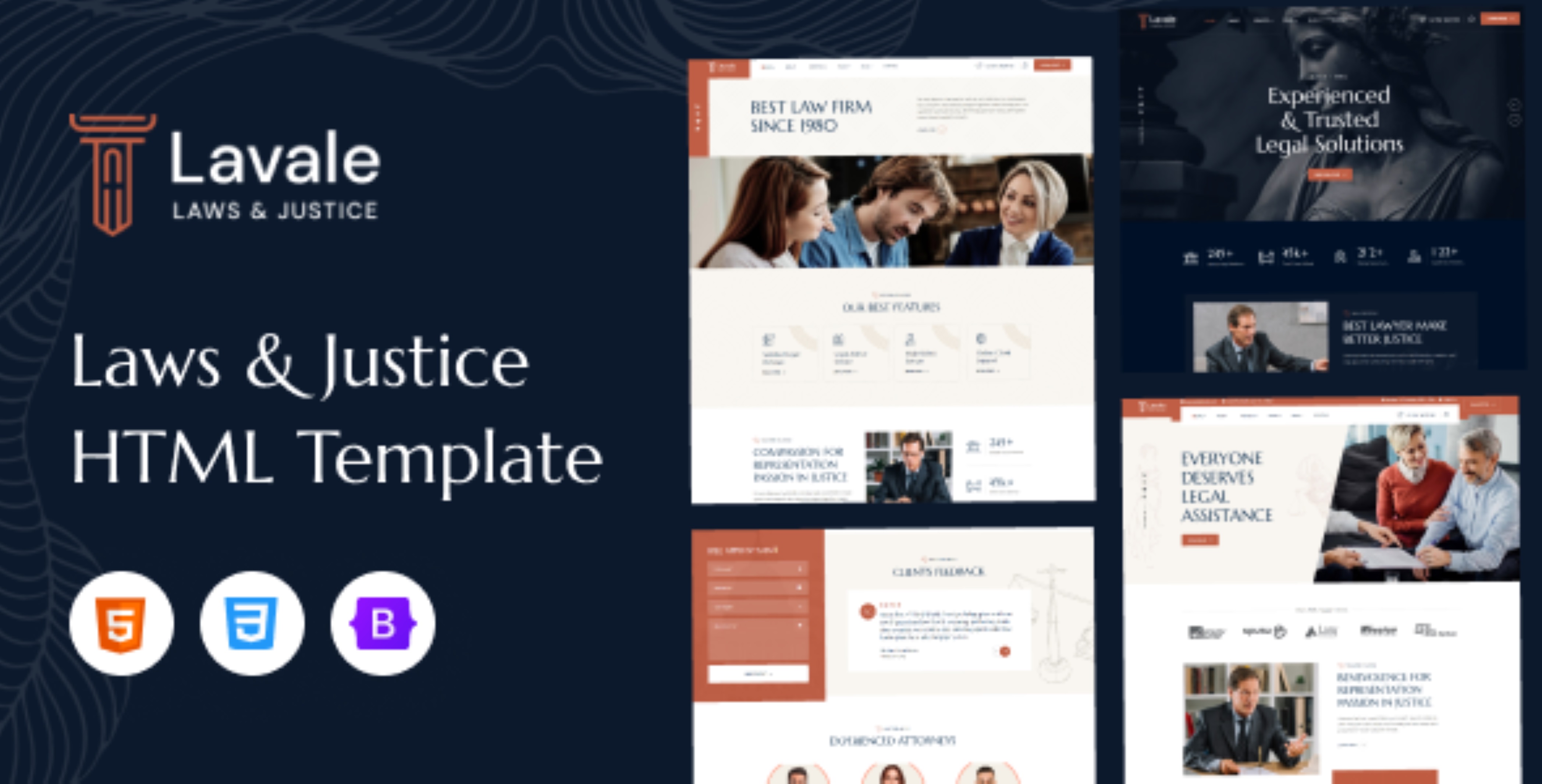Lavale | Modèle HTML pour avocats et avocats