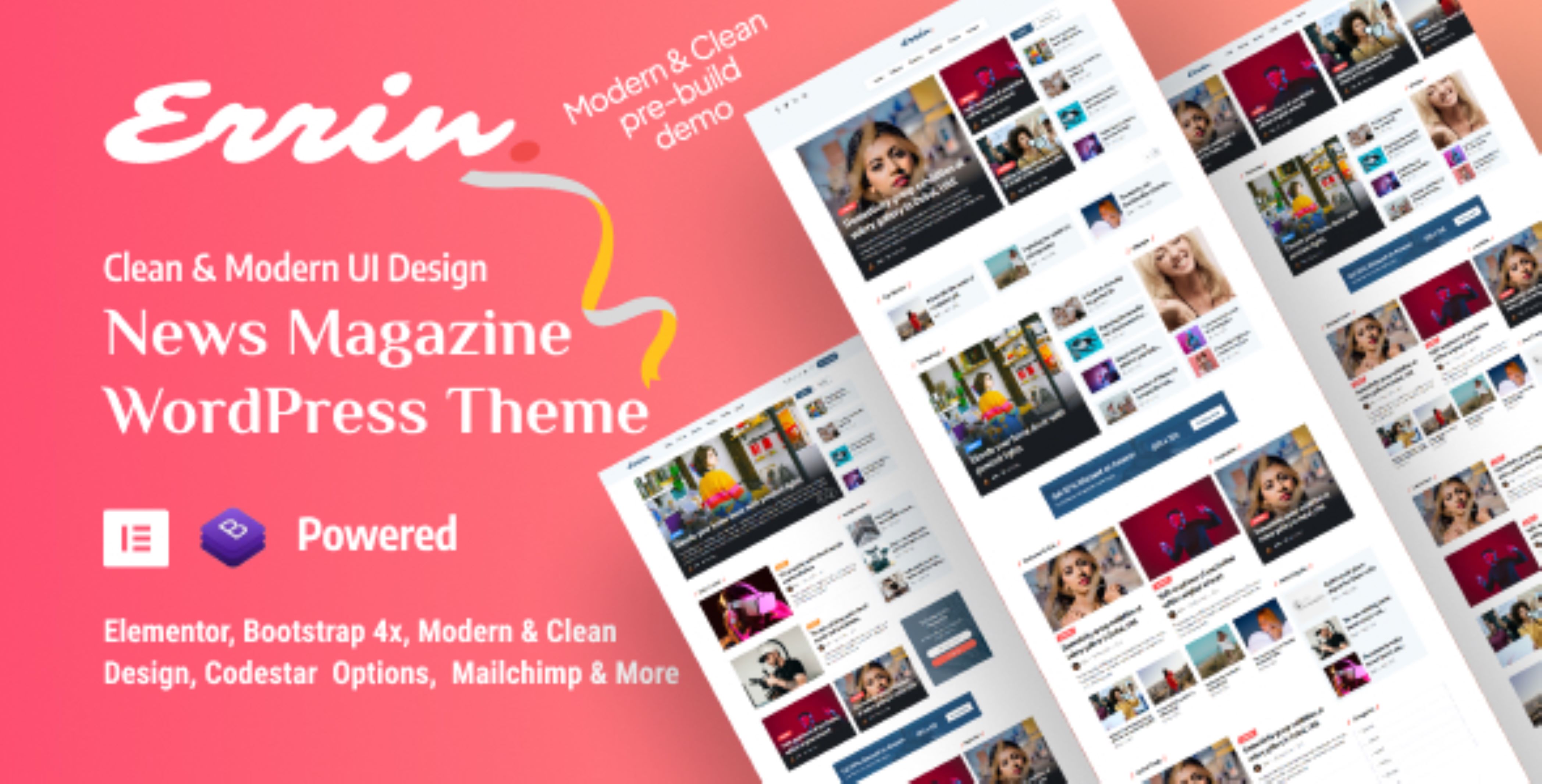 Errin - Newspaper et Personal Blog WordPress Theme