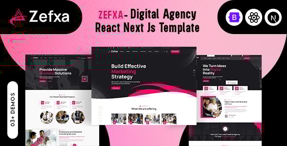 Zefxa- Agence digitale React Next Js Template