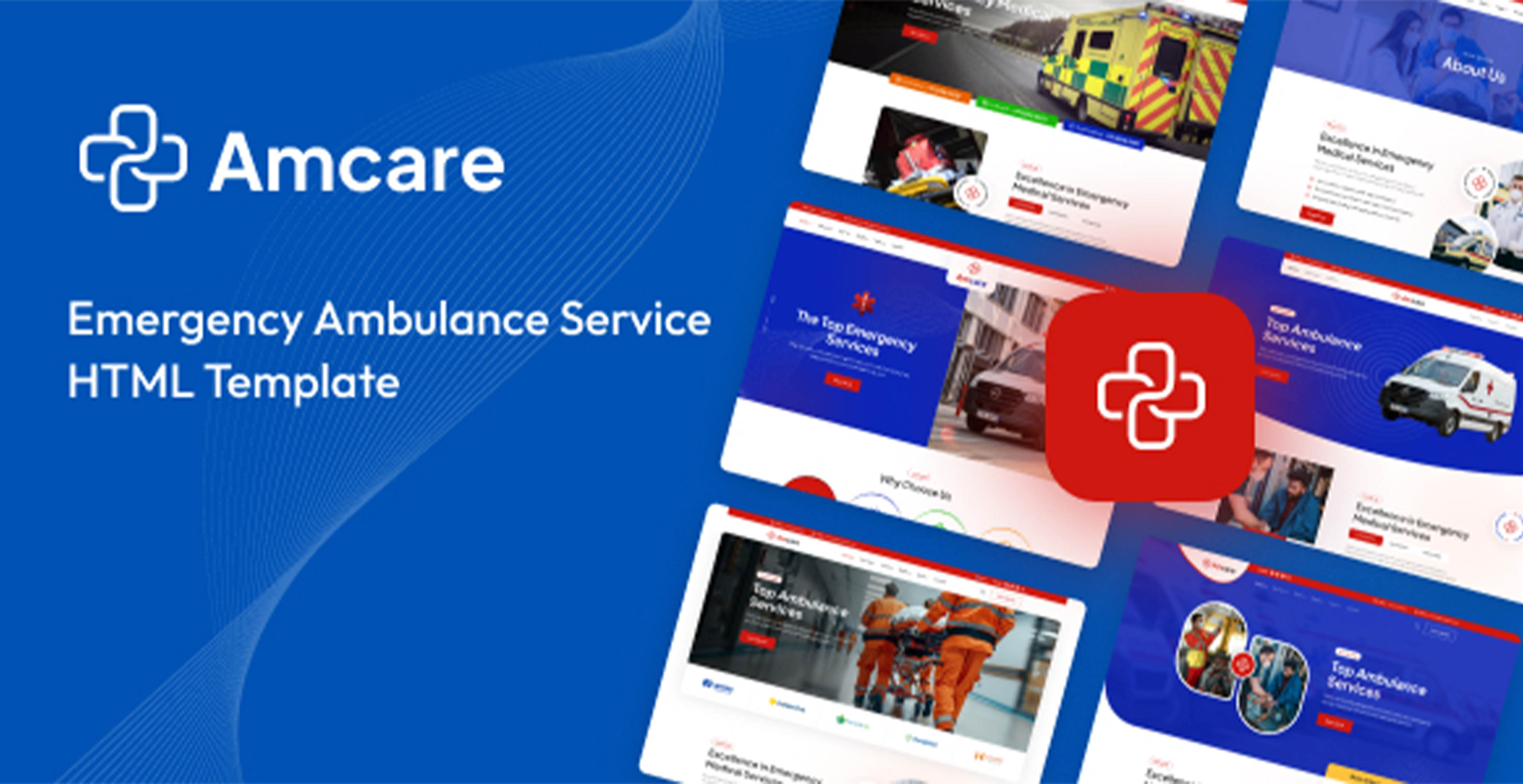 Amcare - Modèle HTML de service d’ambulance