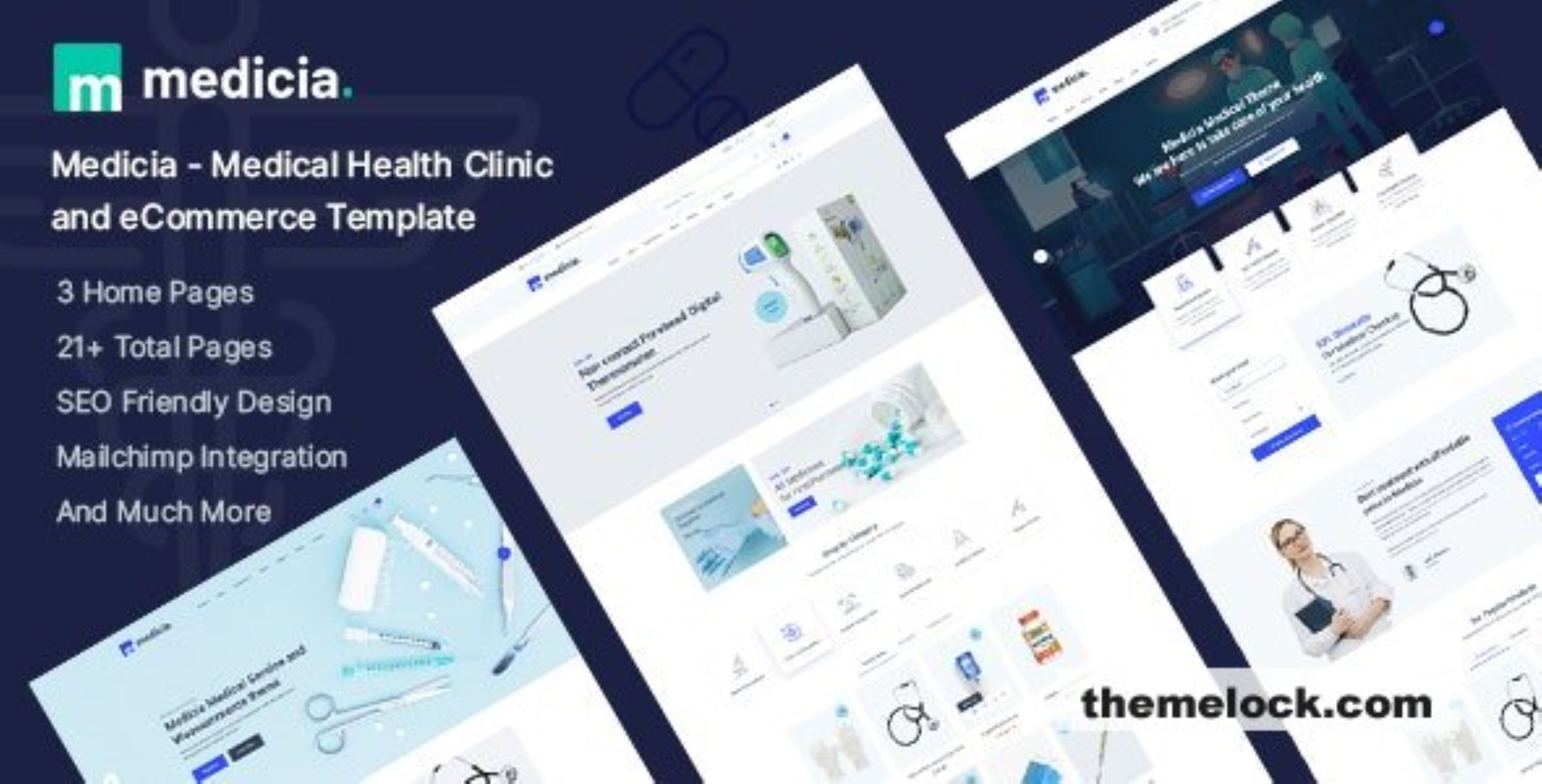 Medicia - Modèle HTML5 pour clinique médicale et commerce électronique