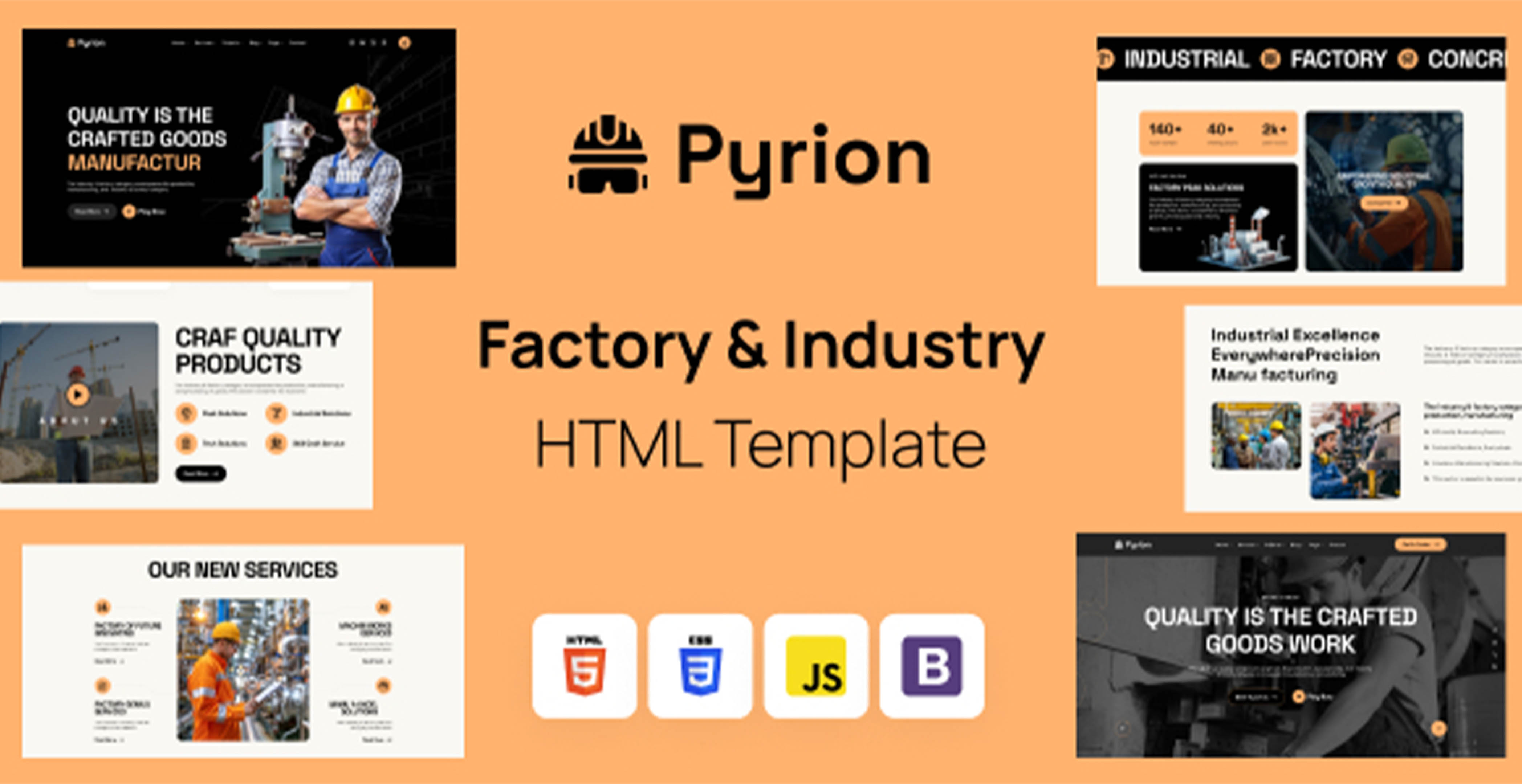 Pyrion - Modèle HTML pour l’usine et l’industrie