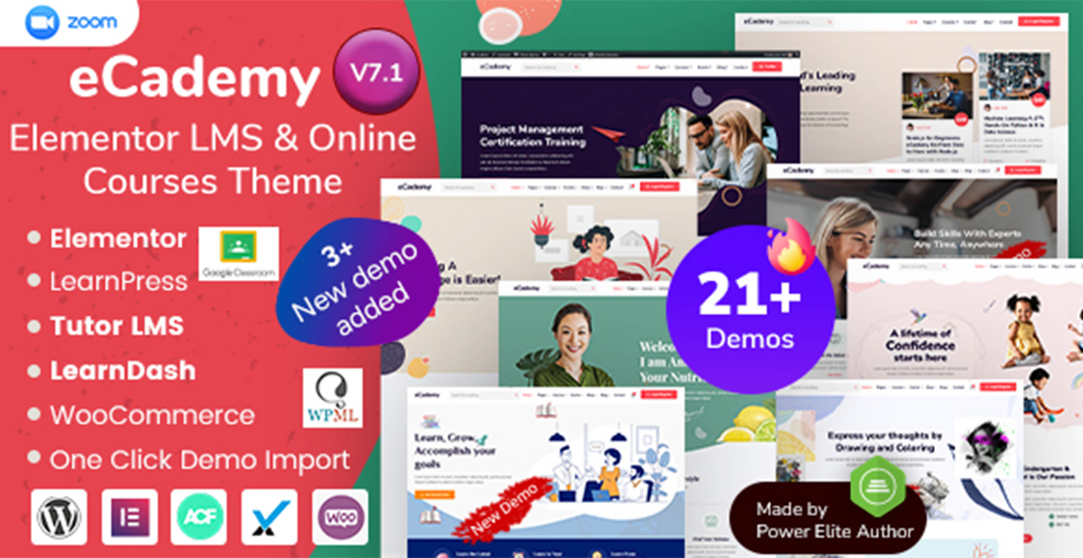 eCademy - Éducation LMS et cours de coaching en ligne Thème WordPress