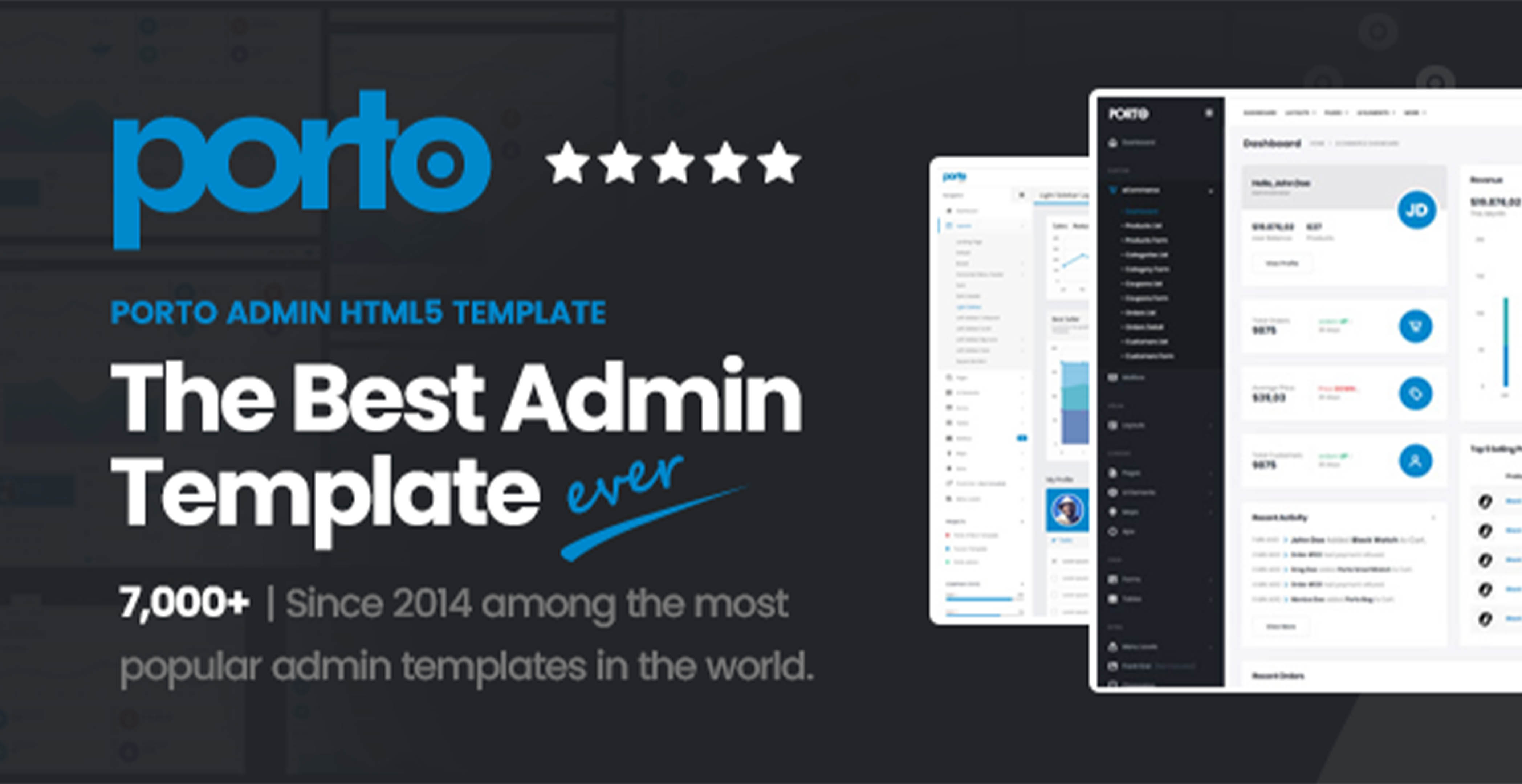 Porto Admin - Modèle HTML5 réactif