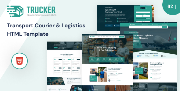 Trucker Transport Courier et Logistics HTML Template