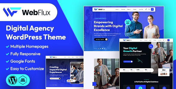 WebFlux Thème WordPress pour agence numérique