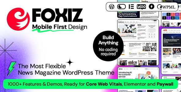 Foxiz Actualités de presse et magazines WordPress