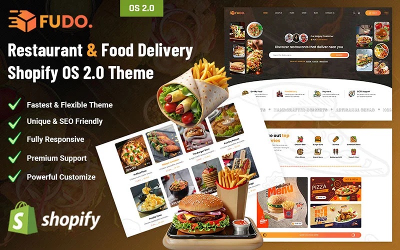 Fudo - Thème Shopify OS 2.0 pour restaurants et livraison de nourriture