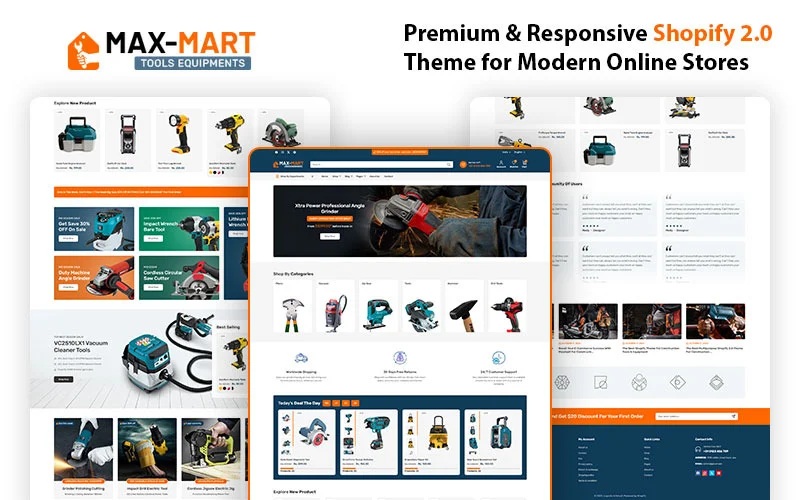 MexMart – Thème Shopify pour magasins de quincaillerie, outils et machines