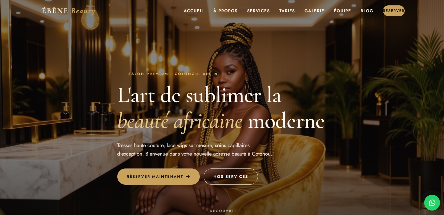 Ébène Beauty Studio Template Premium